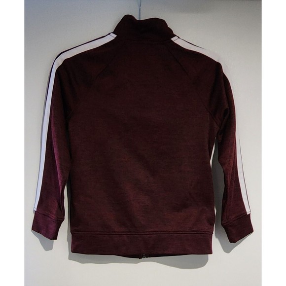 Place Sport Boys Full Zip Sweatshirt Dark Red Black Long Sleeve Size L (10/12) - Picture 2 of 8